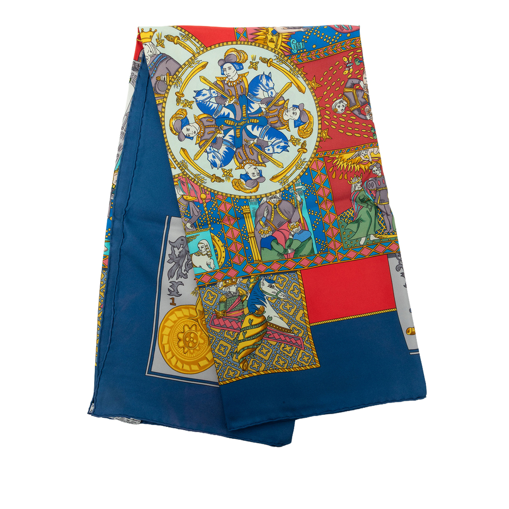 Pre-Loved Hermes Le Tarot Silk Scarf 90